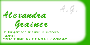 alexandra grainer business card